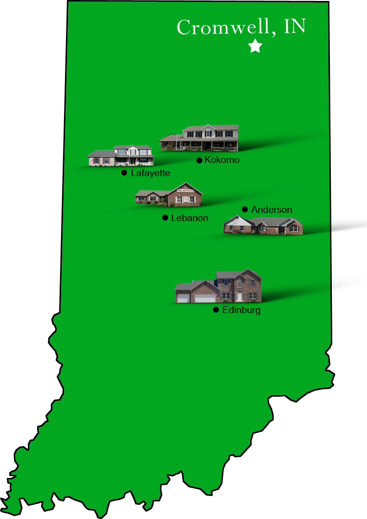 Cromwell_map Hallmark Homes Indiana's Leading "On Your Lot" Custom