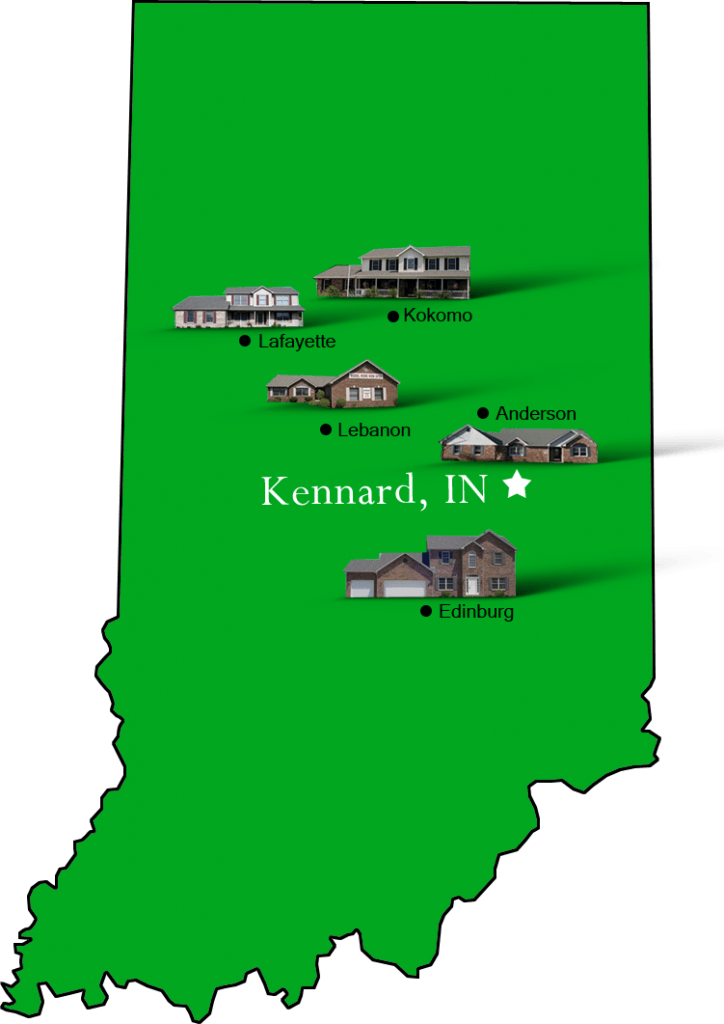 Kennard_map Hallmark Homes Indiana's Leading "On Your Lot" Custom