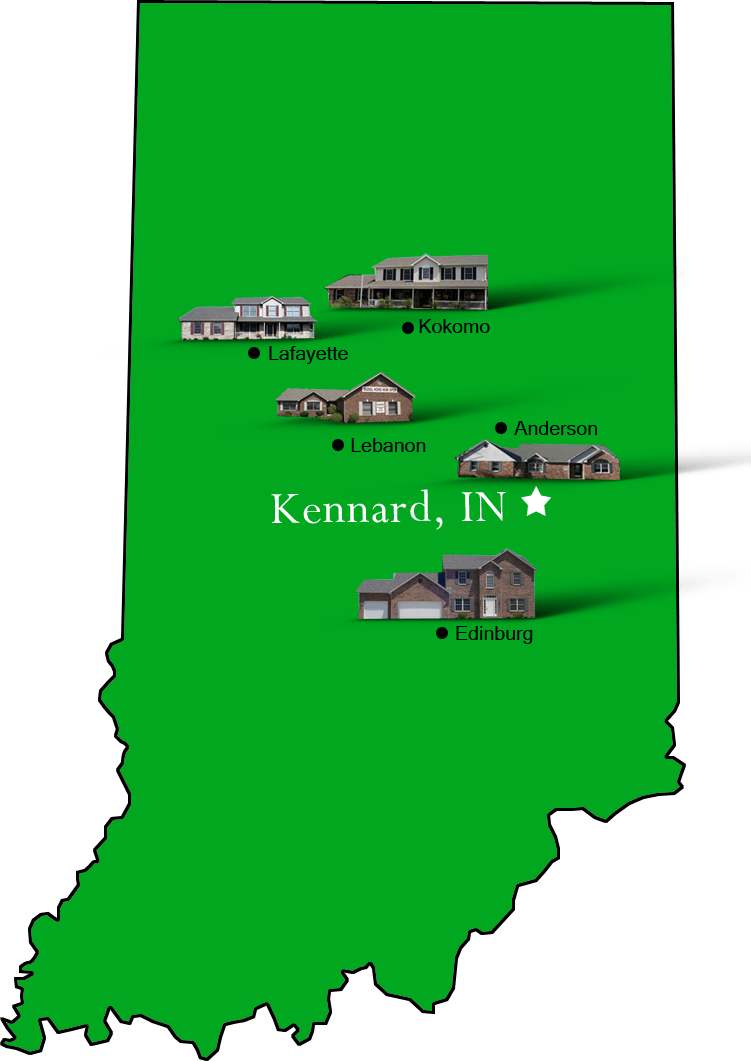 Kennard_map Hallmark Homes Indiana's Leading "On Your Lot" Custom