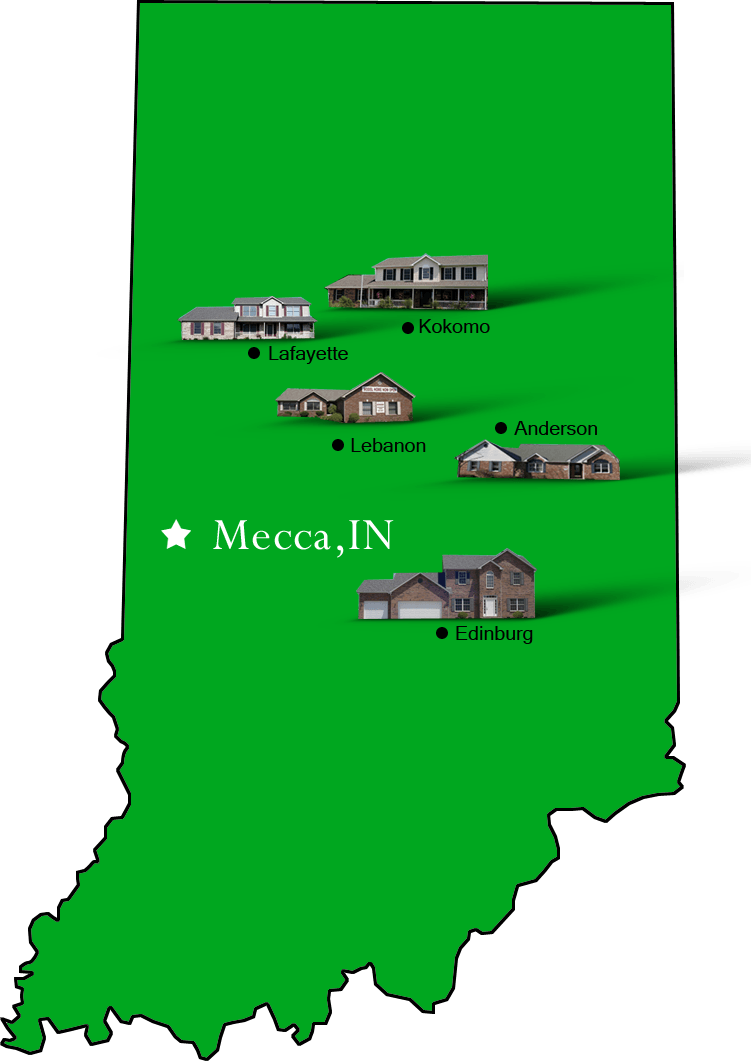 Mecca_map Hallmark Homes Indiana's Leading "On Your Lot" Custom