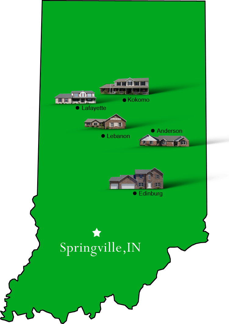Springville_map Hallmark Homes Indiana's Leading "On Your Lot