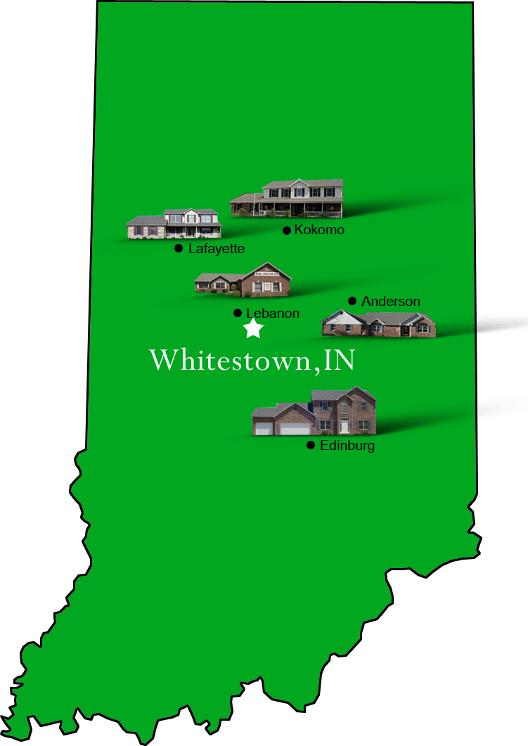 Whitestown_map Hallmark Homes Indiana's Leading "On Your Lot