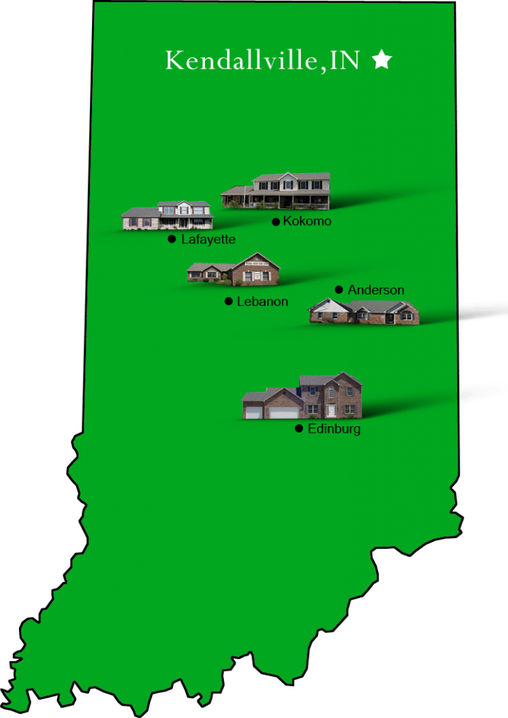 Kendallville_map Hallmark Homes Indiana's Leading "On Your Lot